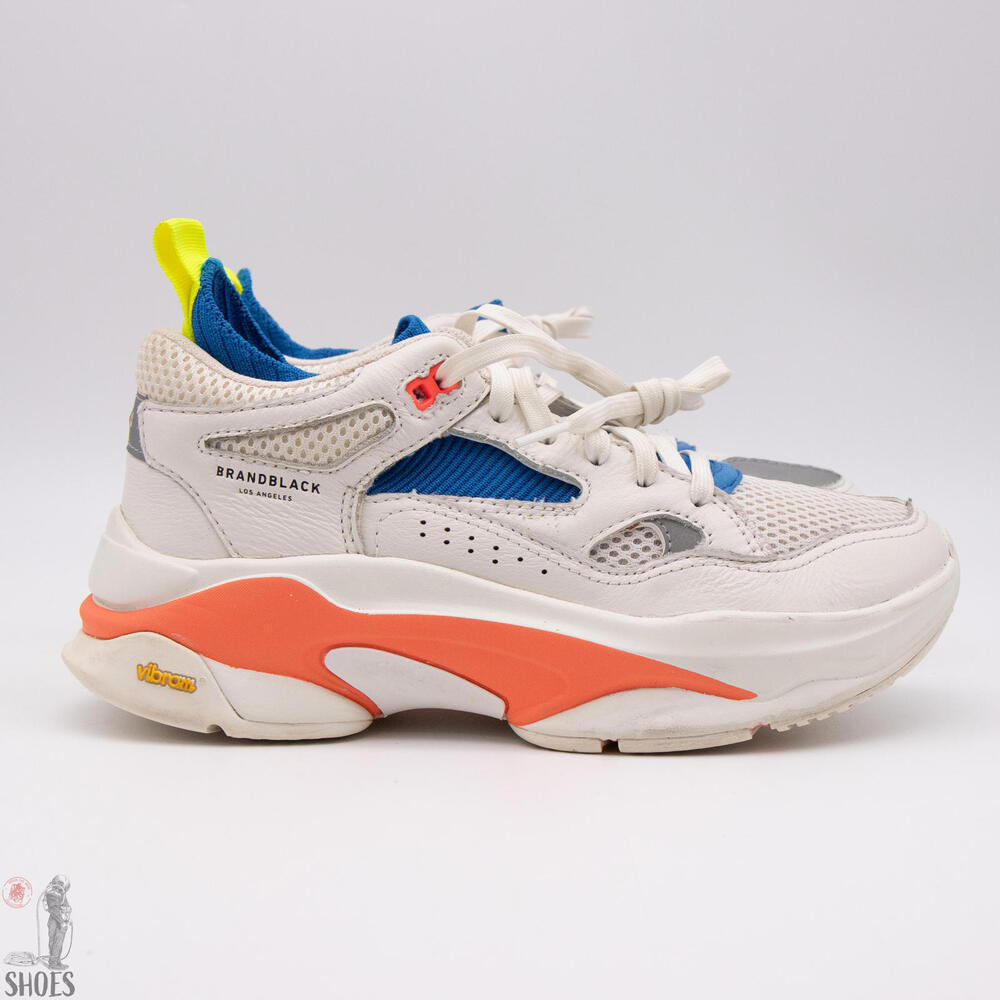 Brand Black Saga Women's 8-8.5 / Men's 6.5 White Vibram‎ Leather Sneakers